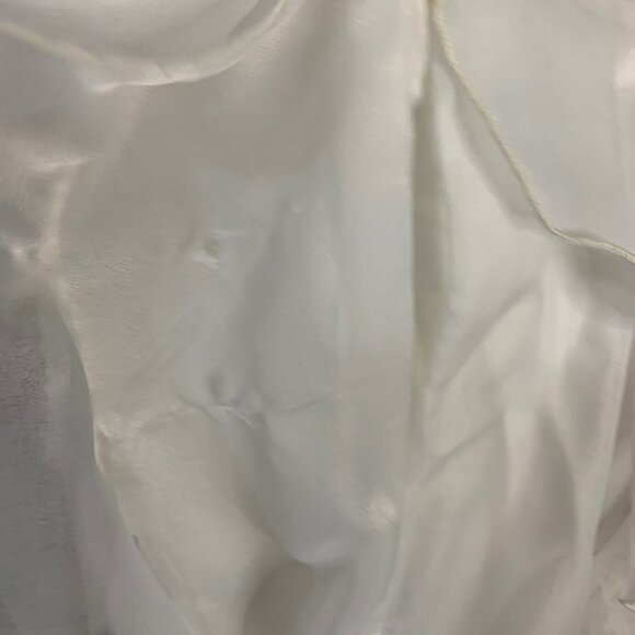 Vintage Bohemian 1970's White Wedding Dress with Empire Waist and Bishop… - Picture 9 of 14